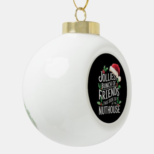 Jolliest stelletje vrienden xmas matching sarcasti keramische bal ornament (Links)