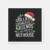 Jolliest stelletje vrienden xmas matching sarcasti servet (Voorkant)