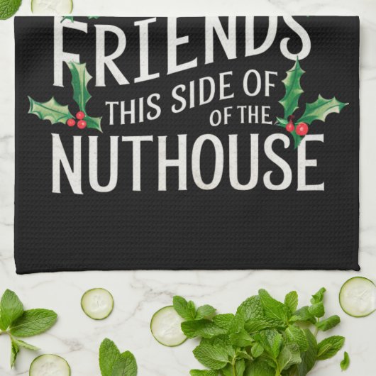 Jolliest stelletje vrienden xmas matching sarcasti theedoek (Gevouwen)