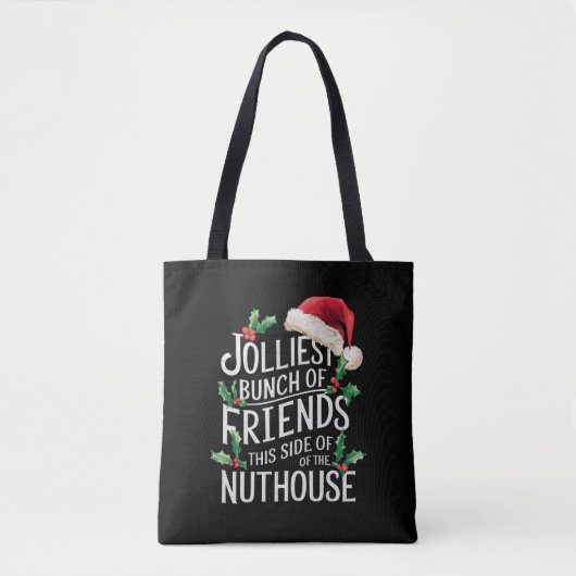 Jolliest stelletje vrienden xmas matching sarcasti tote bag (Voorkant)