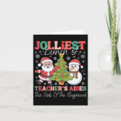 Jolliest Teacher's Aides Kerst Speeltuin Fun Kaart (Voorkant)