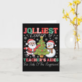 Jolliest Teacher's Aides Kerst Speeltuin Fun Kaart (Gele Bloem)