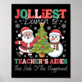 Jolliest Teacher's Aides Kerst Speeltuin Fun Poster (Voorkant)