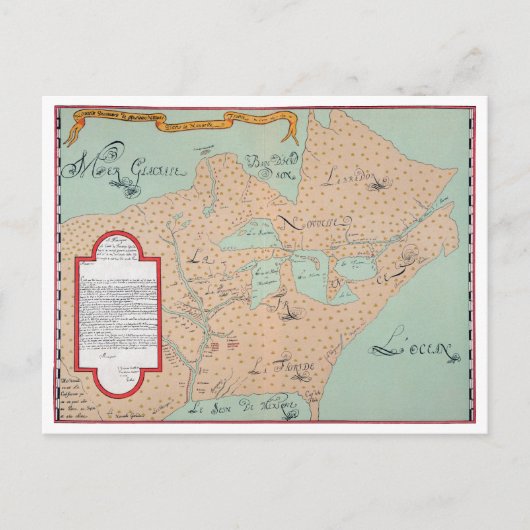 JOLLIET: NOORD-AMERIKA 1674 BRIEFKAART (Voorkant)