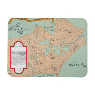 JOLLIET: NOORD-AMERIKA 1674 MAGNEET