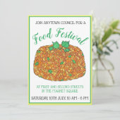 Jollof Rice Nigeriaans Ghanees West-Afrikaans Voed Kaart (Staand voorkant)