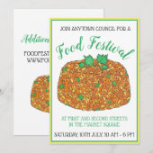 Jollof Rice Nigeriaans Ghanees West-Afrikaans Voed Kaart (Voorkant / Achterkant)