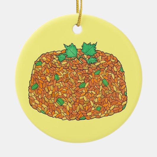 Jollof Rice Nigeriaans Ghanees West-Afrikaans Voed Keramisch Ornament (Voorkant)
