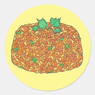 Jollof Rice Nigeriaans Ghanees West-Afrikaans Voed Ronde Sticker