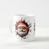 Jolly 3D Kerstman Kerstmis - Grappige Kerstmis Koffiemok (Voorkant links)