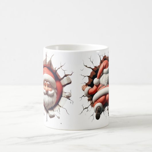 Jolly 3D Kerstman Kerstmis - Grappige Kerstmis Koffiemok (Center)