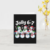 Jolly 6 7 Six Seven Meme Christmas Women Men Kids  Kaart (Gele Bloem)