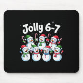 Jolly 6 7 Six Seven Meme Christmas Women Men Kids Muismat (Voorkant)