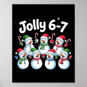 Jolly 6 7 Six Seven Meme Christmas Women Men Kids Poster (Voorkant)