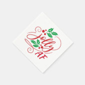 Jolly AF Christmas Holly Party Drink Humor Servet (Hoek)