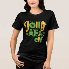 Jolly AF Elf Tri-Blend Shirt