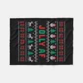 Jolly Af Funny Christmas Fleece Deken (Voorkant (Horizontaal))