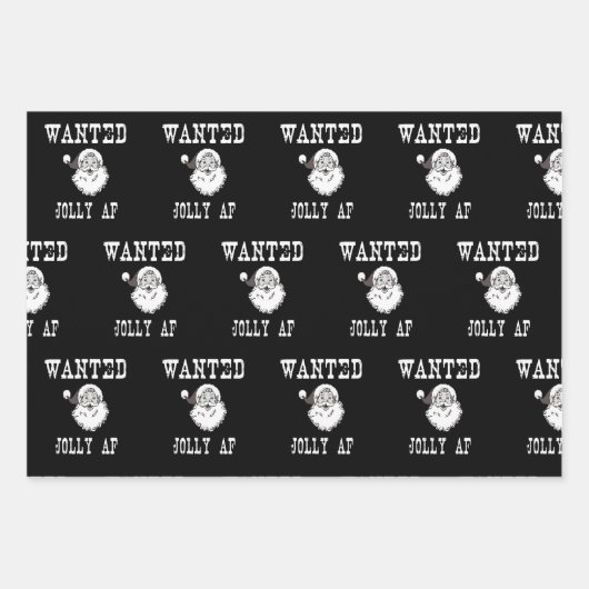 Jolly AF Funny kerstset Inpakpapier Vel (Voorkant 3)