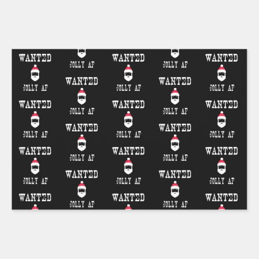 Jolly AF Funny kerstset Inpakpapier Vel (Voorkant)