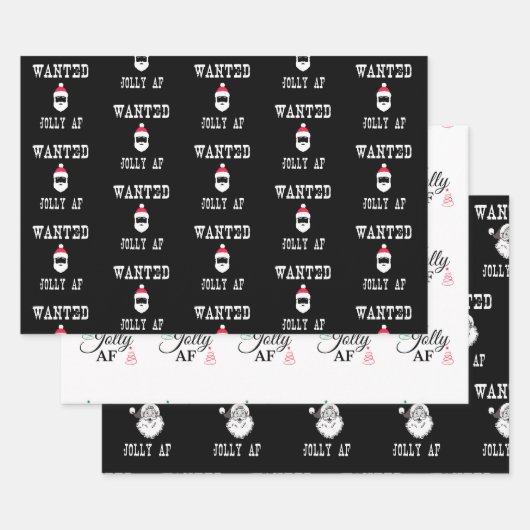 Jolly AF Funny kerstset Inpakpapier Vel (Set)