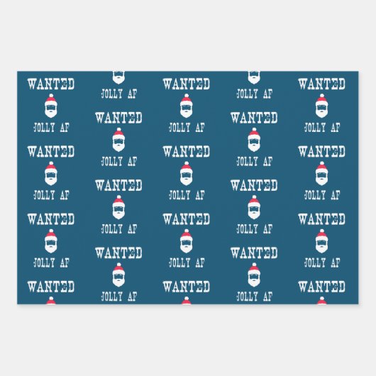 Jolly AF Funny kerstset — Papieren pakbladen Inpakpapier Vel (Voorkant)