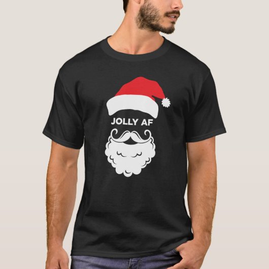 Jolly AF grappig Kerstman volwassen kerstvakantie T-shirt (Voorkant)