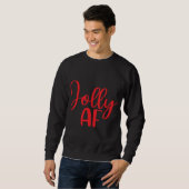 Jolly AF Grappige Kerst Matching Trui (Voorkant volledig)