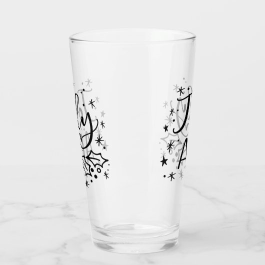 Jolly AF | Kerstavond Drink Humor Glas (Links)