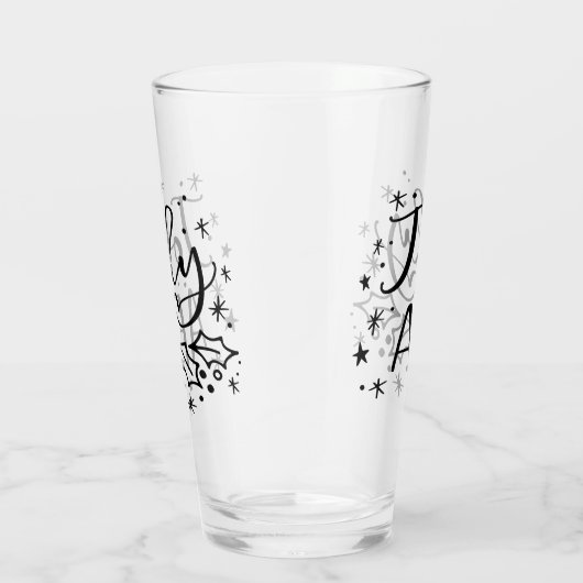 Jolly AF | Kerstavond Drink Humor Glas (Rechts)