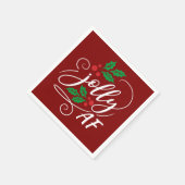Jolly AF Kerstfeest Cocktail Drink Humor Servet (Hoek)