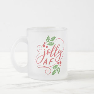 Jolly AF-kerstfeest Drink Humor Matglas Koffiemok
