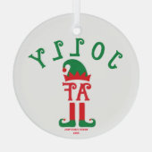 Jolly AF - Kerstversiering, Santa's Helper Elf Glas Ornament (Achterkant)