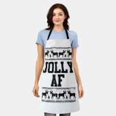 Jolly AF lelijke Kersttrui grappige kerstcadeau vo Schort (Gedragen)