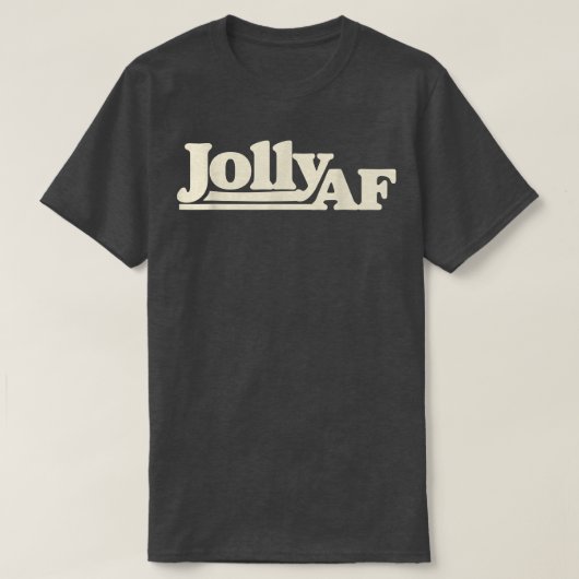Jolly AF schattig t-shirt met kerstretro (Design voorkant)