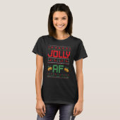 Jolly AF Ugly Christmas Pajama Sweater Xmas Sweat T-shirt (Voorkant volledig)