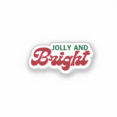 Jolly and Bright Holiday Sticker (Voorkant)