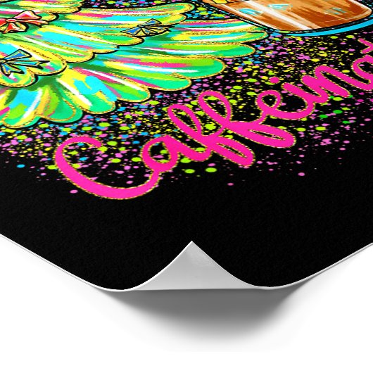 Jolly And Caffeinated Christmas Tree Coquette Bow  Poster (Hoek)