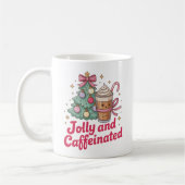 jolly and caffeinated customised  mug design  koffiemok (Links)