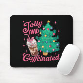 Jolly And Caffeinated Tis The Season Coffee Lover Muismat (Met muis)