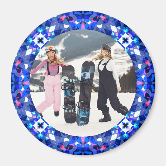 Jolly and Festive kerstfoto Afbeelding Lijst Ma Magneet (Voorkant)