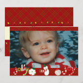 Jolly and Joy Gepersonaliseerd Holiday-fotokaart Feestdagenkaart (Voorkant / Achterkant)
