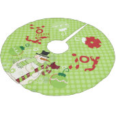 Jolly and Joy Snowman Holiday Tree Skirt Kerstboom Rok (Gekanteld)