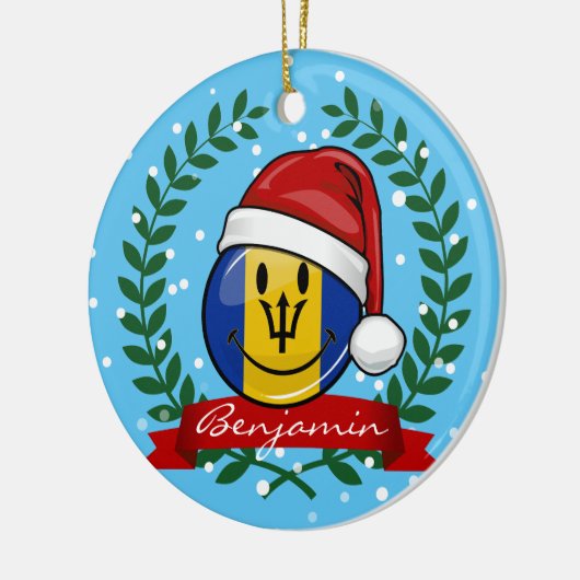 Jolly Barbados Flag kerststijl Keramisch Ornament (Links)