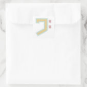 jolly bass clef vierkante sticker (Tas)