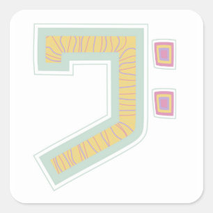 jolly bass clef vierkante sticker