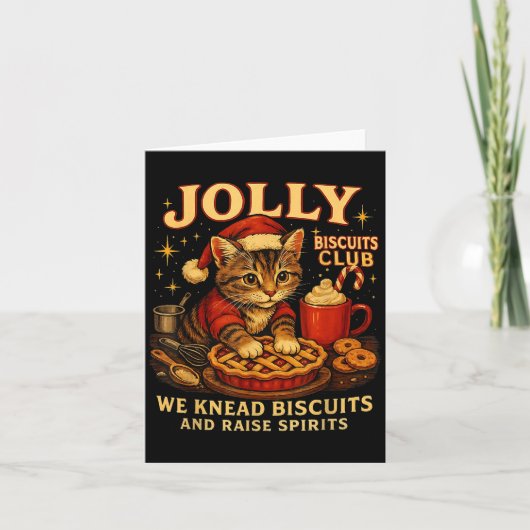 Jolly Biscuits Club We Knead Cat Xmas  Kaart (Voorkant)