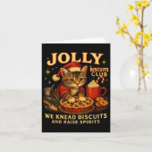 Jolly Biscuits Club We Knead Cat Xmas  Kaart (Gele Bloem)