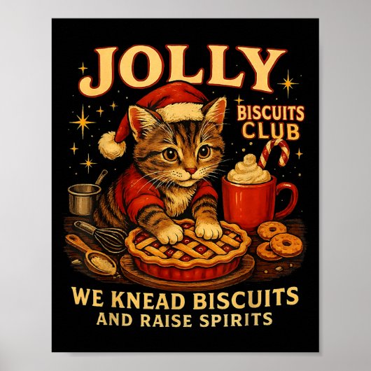 Jolly Biscuits Club We Knead Cat Xmas  Poster (Voorkant)