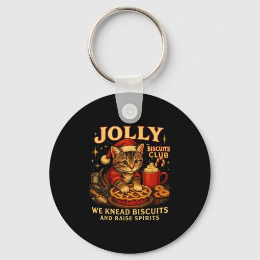 Jolly Biscuits Club We Knead Cat Xmas  Sleutelhanger (Voorkant)