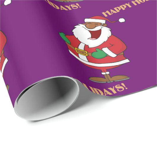 Jolly Black Saint Nicholas 2 Cadeaupapier (Rol Hoek)